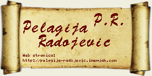 Pelagija Radojević vizit kartica